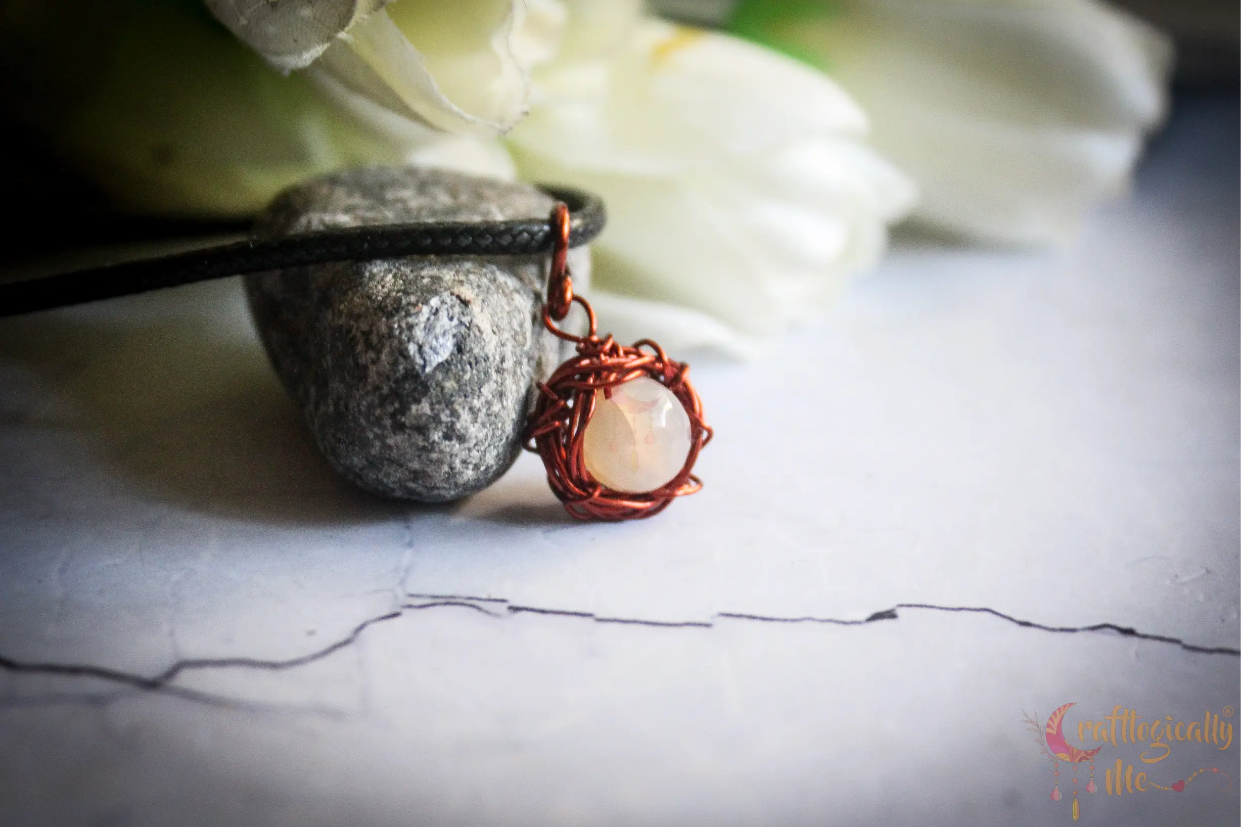 Nest with a Giant Egg Pendant – Handmade Wire Art Statement Jewelry