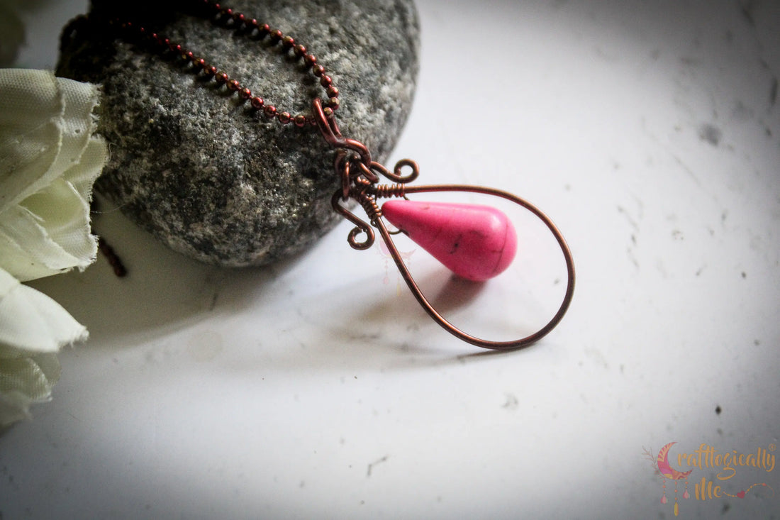 Bead Drop Pendant – Handmade Minimal Wire Jewelry