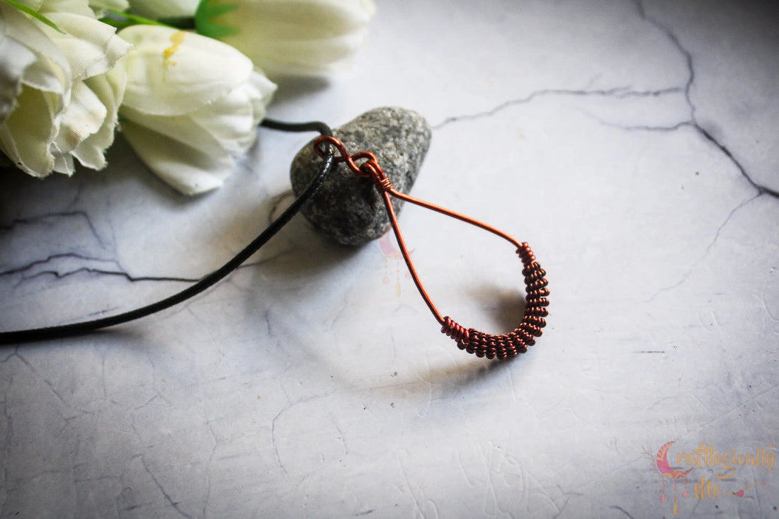 Simple Coiled Pendant – Minimal Handmade Wire Jewelry
