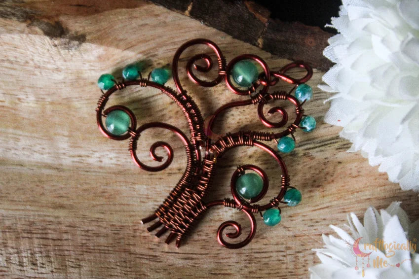 Green Onyx Tree Of Life Pendant