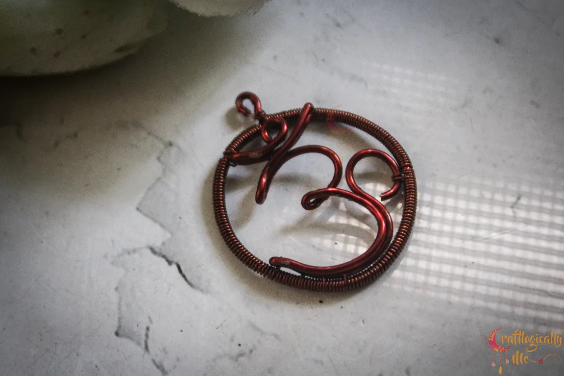 Crown Chakra Meditation Pendant – AUM Symbol Handmade Jewelry
