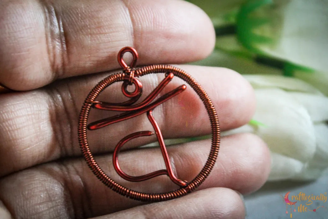 Sacral Chakra Pendant – VAM Symbol Handmade Meditation Jewelry