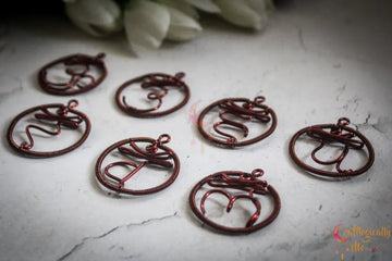Set of 7 Chakra Mantra Pendants – Handmade Meditation Jewelry Collection
