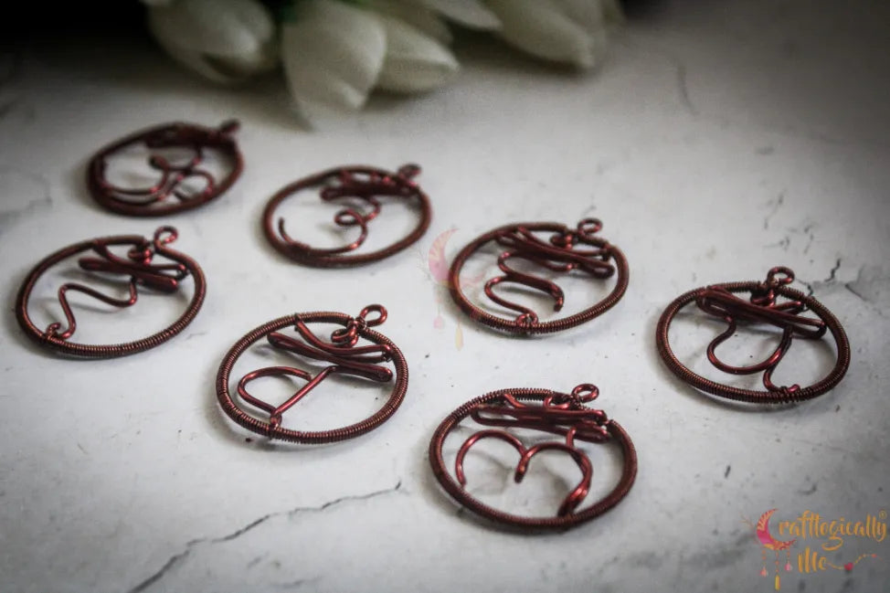 Set of 7 Chakra Mantra Pendants – Handmade Meditation Jewelry Collection