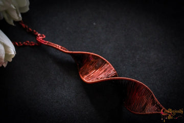 DNA Helix Pendant – Handmade Twisted Wire Art Jewelry