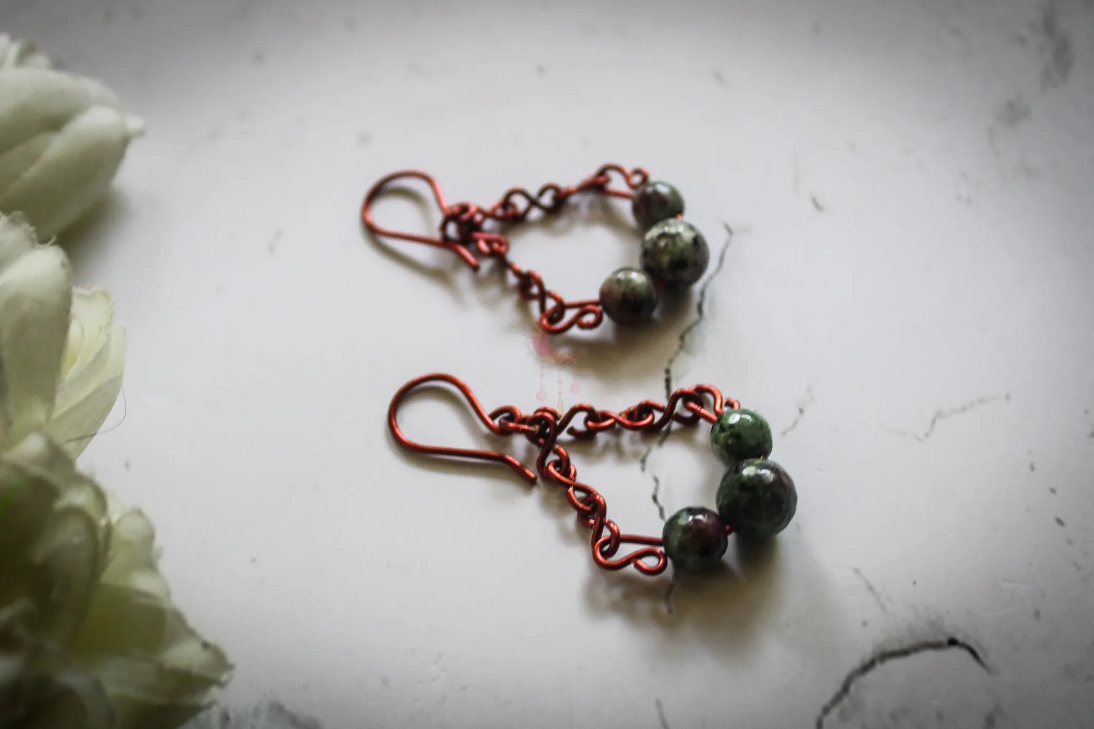 Gemstone Graduated Bead Choker Set, Earrings and Necklace Combo – Handmade Wire Wrapped Jewelry