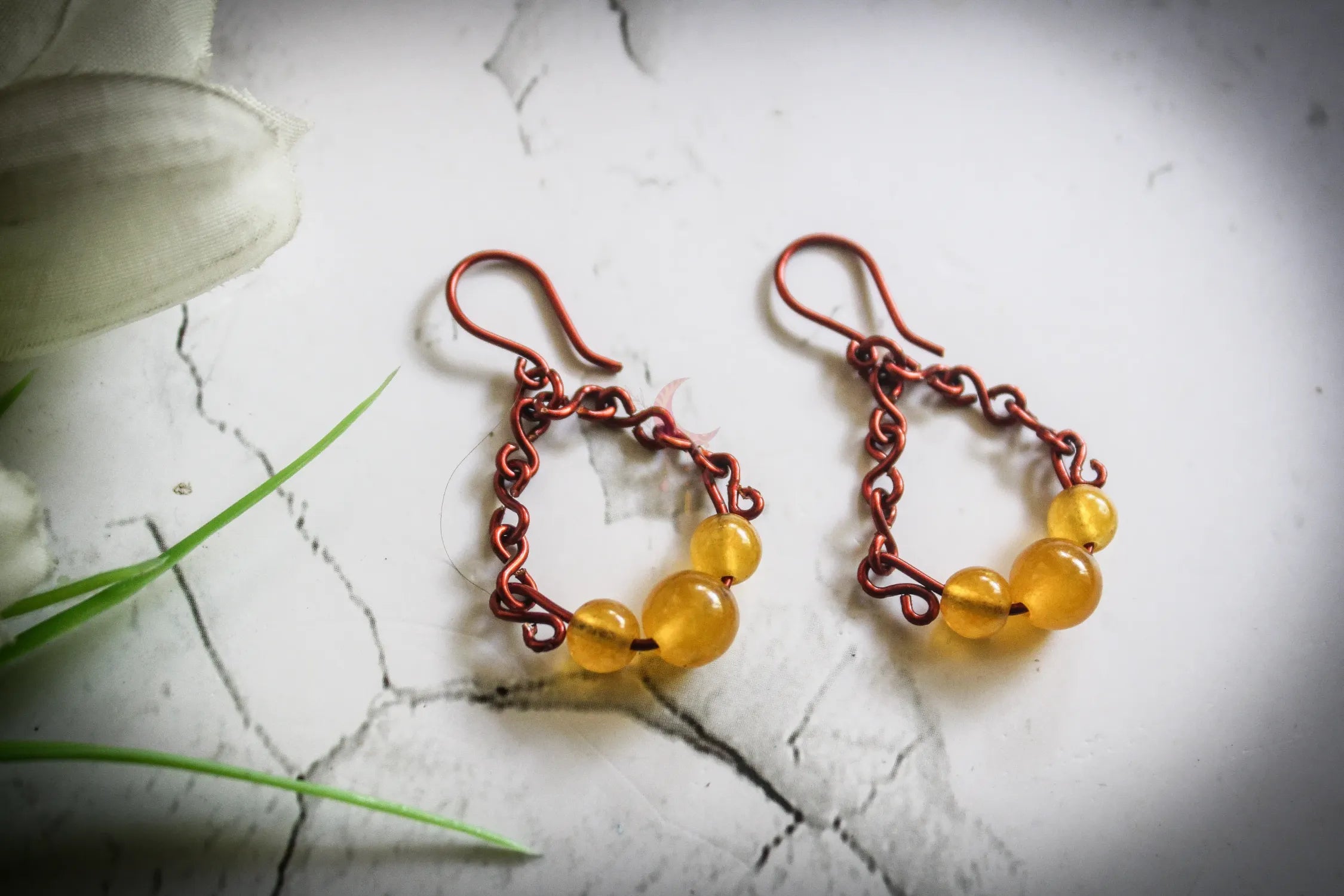 Gemstone Graduated Bead Choker Set, Earrings and Necklace Combo – Handmade Wire Wrapped Jewelry
