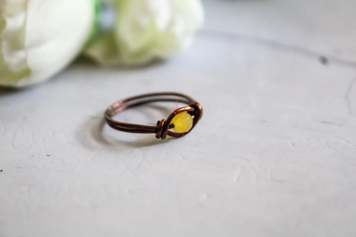 Leaf Wire Wrapped Ring – Handmade Nature-Inspired Ring
