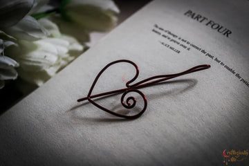 Heart Bookmark Clip – Handmade Wire Art Bookmark