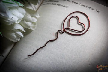 Heart Balloon Bookmark – Handmade Wire Art Bookmark