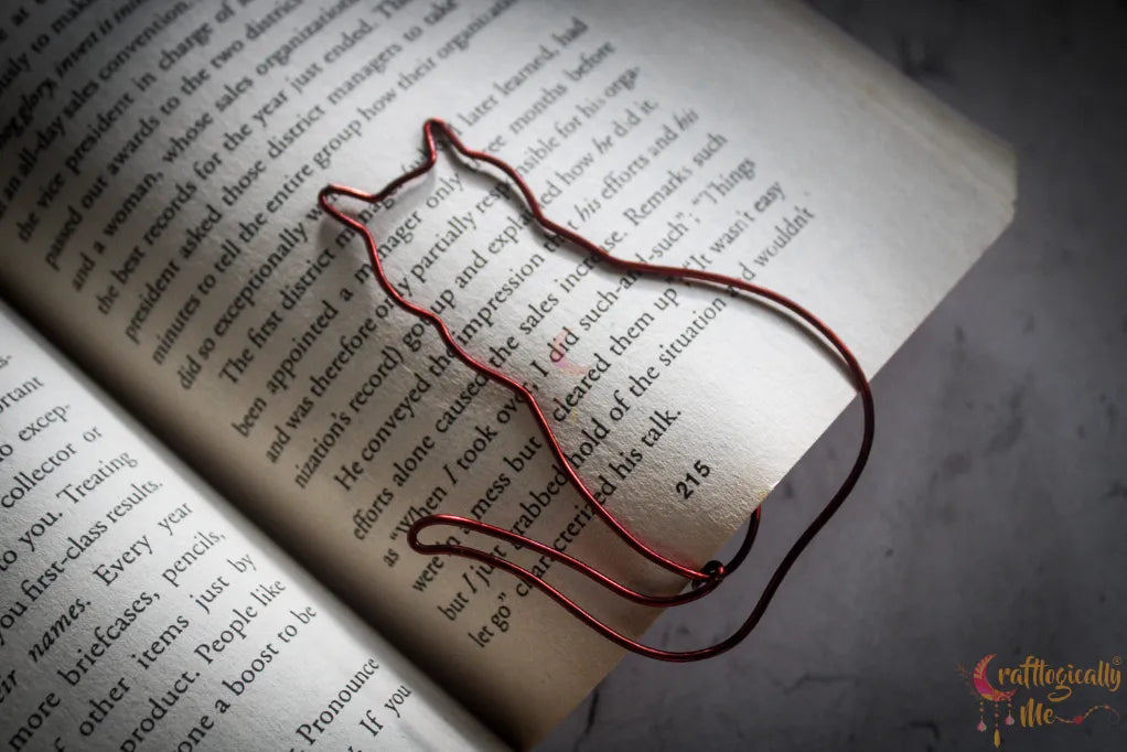 Cat Paperclip/Bookmark – Handmade Wire Bookmark for Cat Lovers