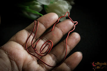 Cat Paperclip/Bookmark – Handmade Wire Bookmark for Cat Lovers