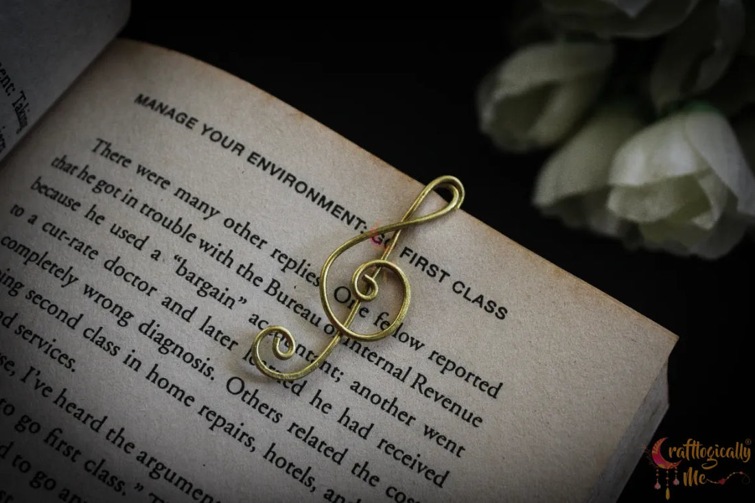 Music Symbol – Treble Paperclip/Bookmark – Handmade Wire Bookmark for Music Lovers