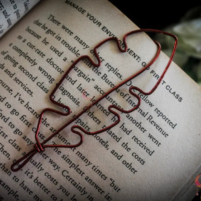 Feather Paperclip/Bookmark – Handmade Wire Bookmark for Book Lovers