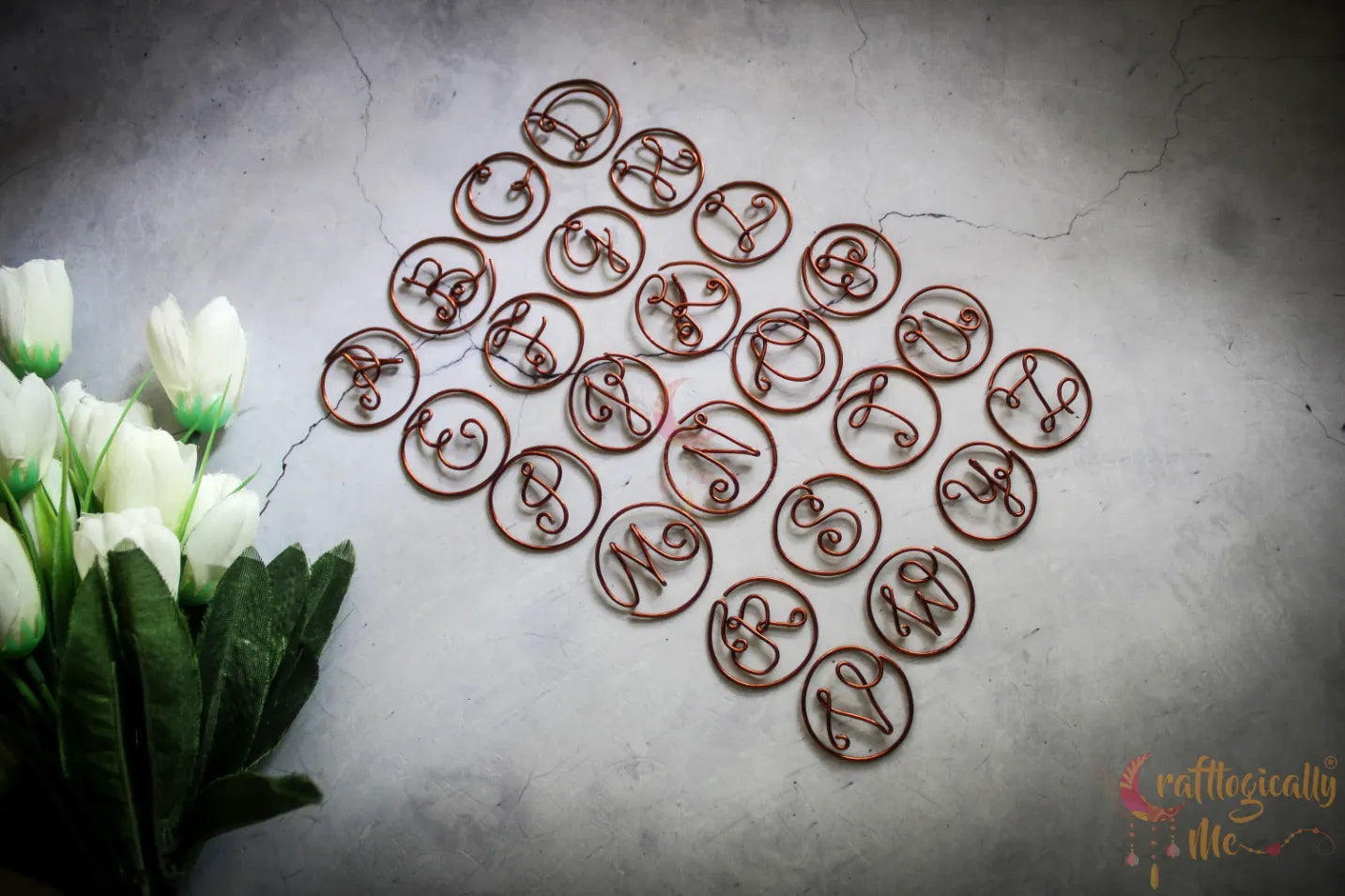 Wire Alphabet Circle bookmarks