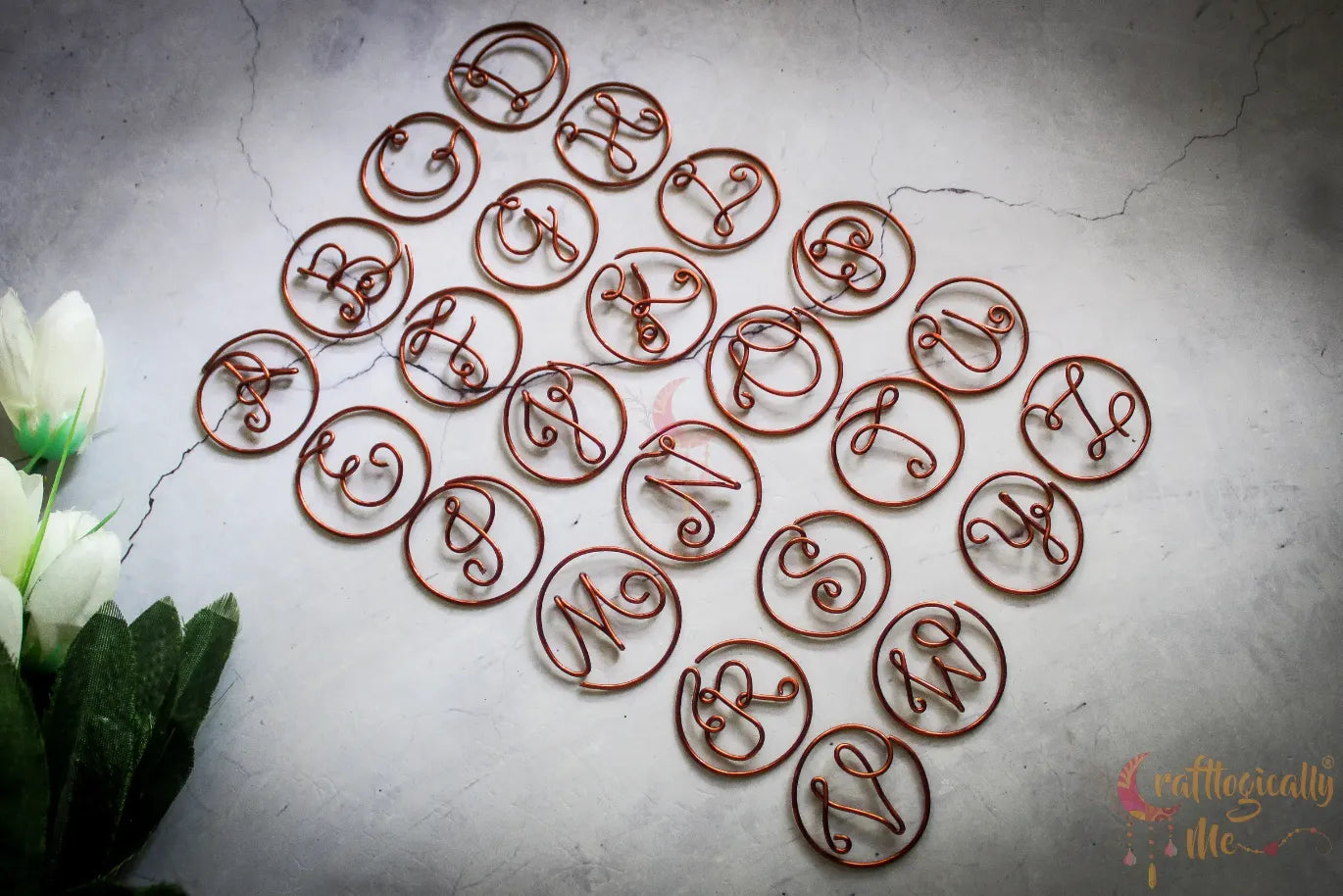 Wire Alphabet Circle bookmarks