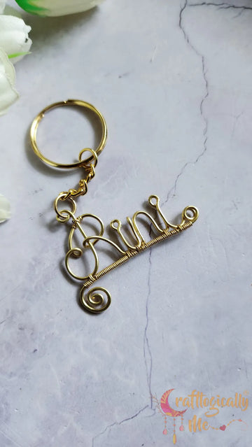 Personalized Wire Name Keychain – Custom Handmade Gift
