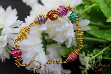 Caged Bead Bracelet – Handmade Wire Wrapped Beaded Jewelry