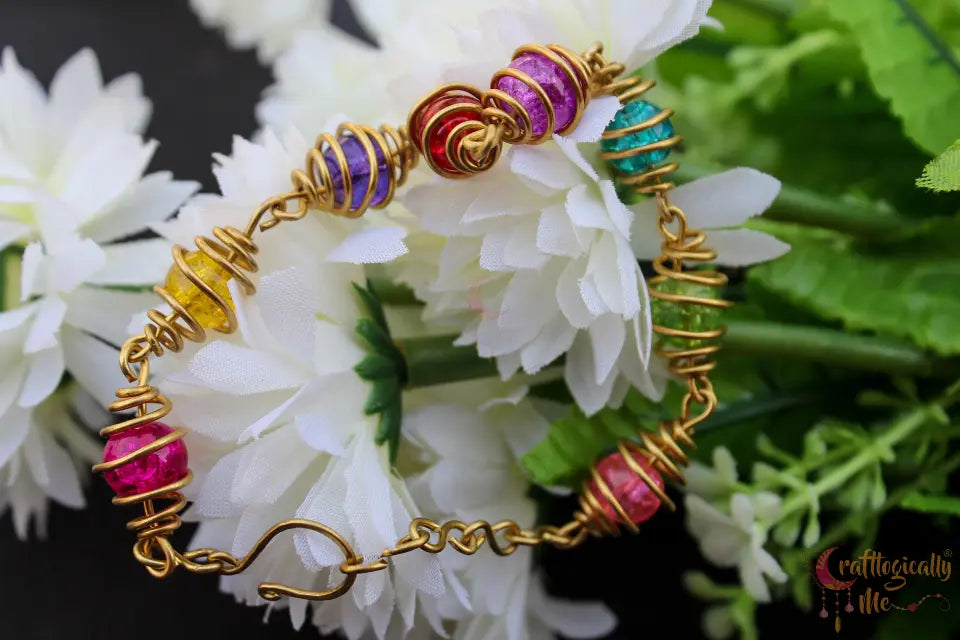 Caged Bead Bracelet – Handmade Wire Wrapped Beaded Jewelry