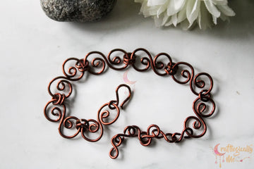 Simple S Swirl Bracelet – Minimal Wire Wrapped Elegance
