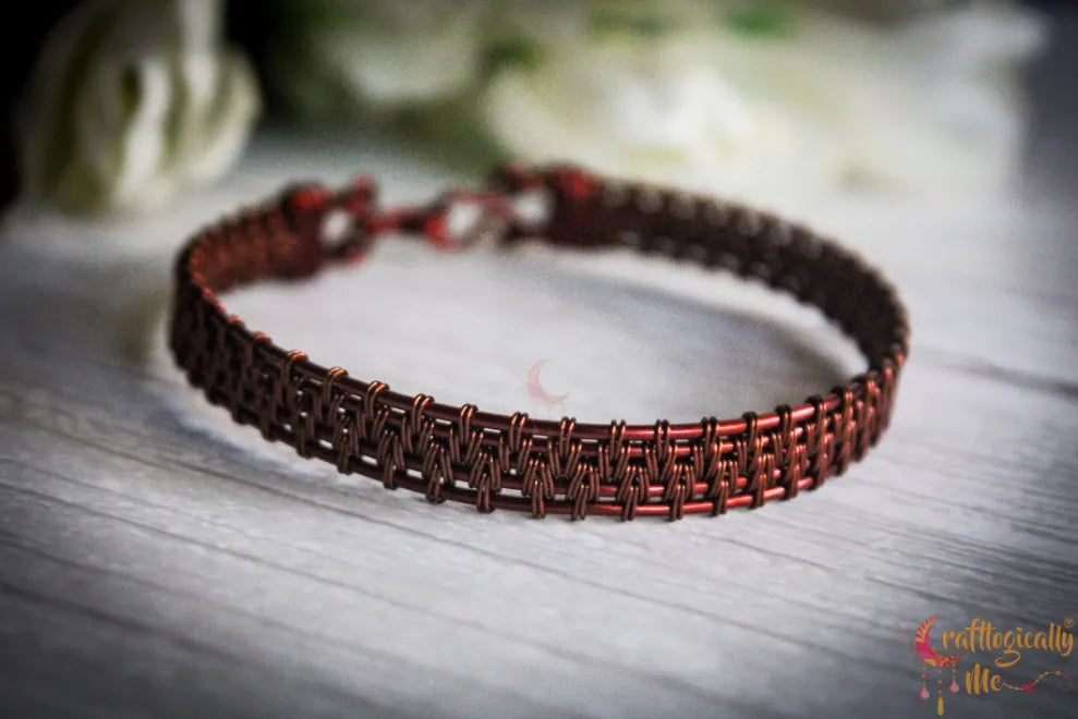 Unisex Wire Weave Bracelet – Handmade Wire Jewelry