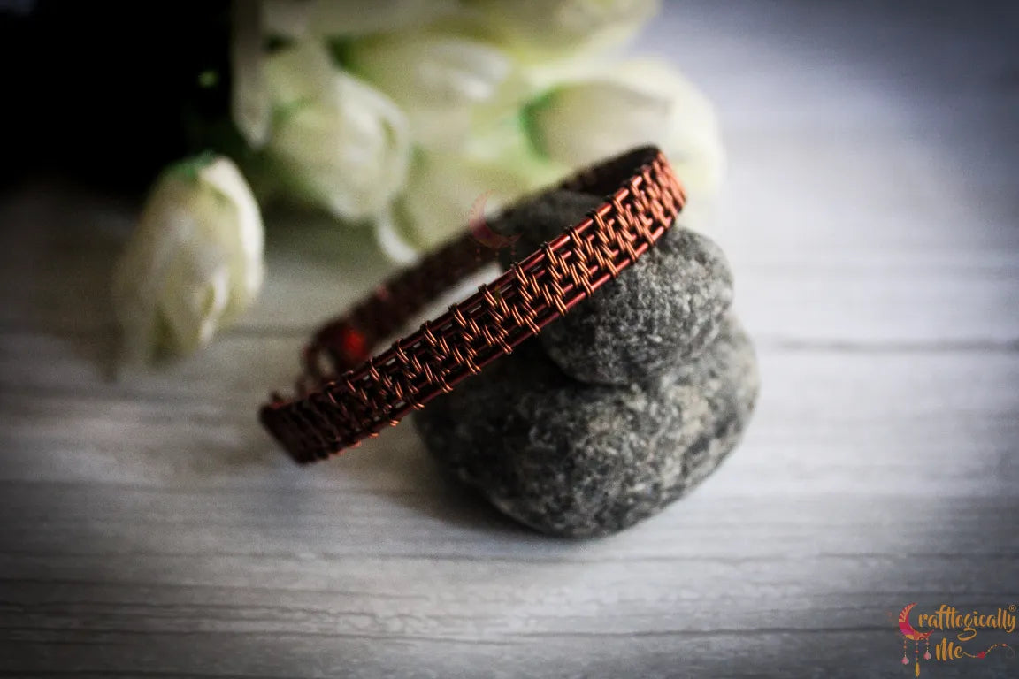 Unisex Wire Weave Bracelet – Handmade Wire Jewelry