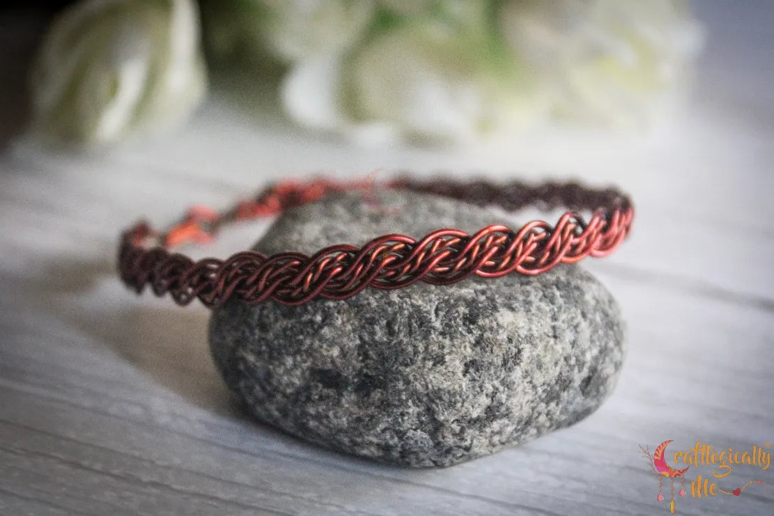 Unisex Criss Cross Braided Bracelet – Handmade Wire Jewelry