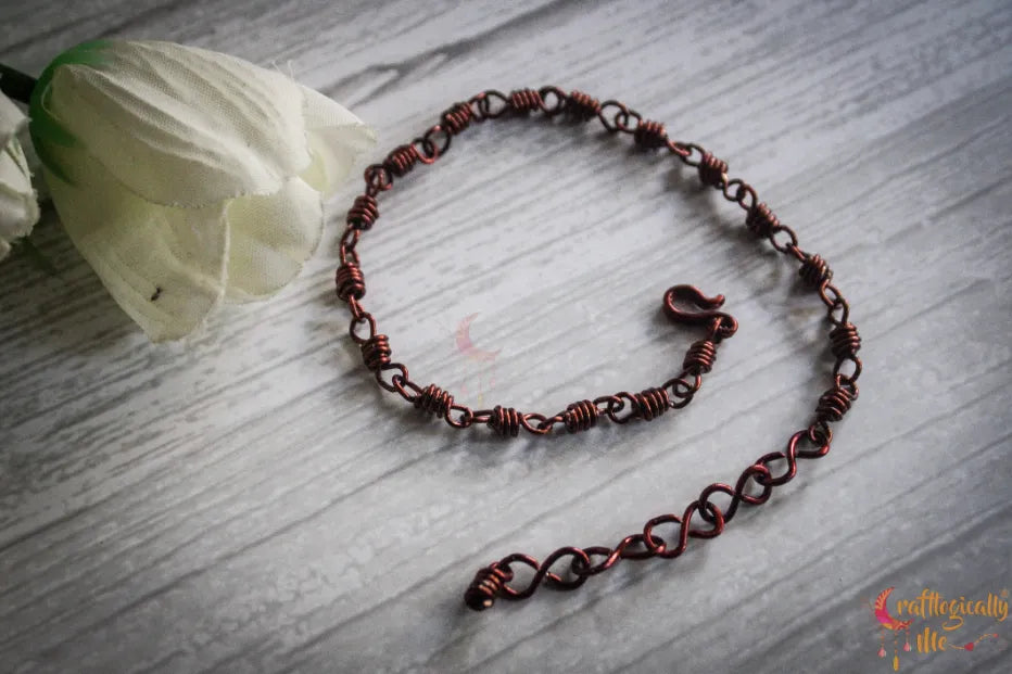 Unisex Coil Chain Bracelet – Handmade Wire Jewelry