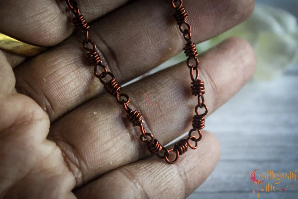 Unisex Coil Chain Bracelet – Handmade Wire Jewelry