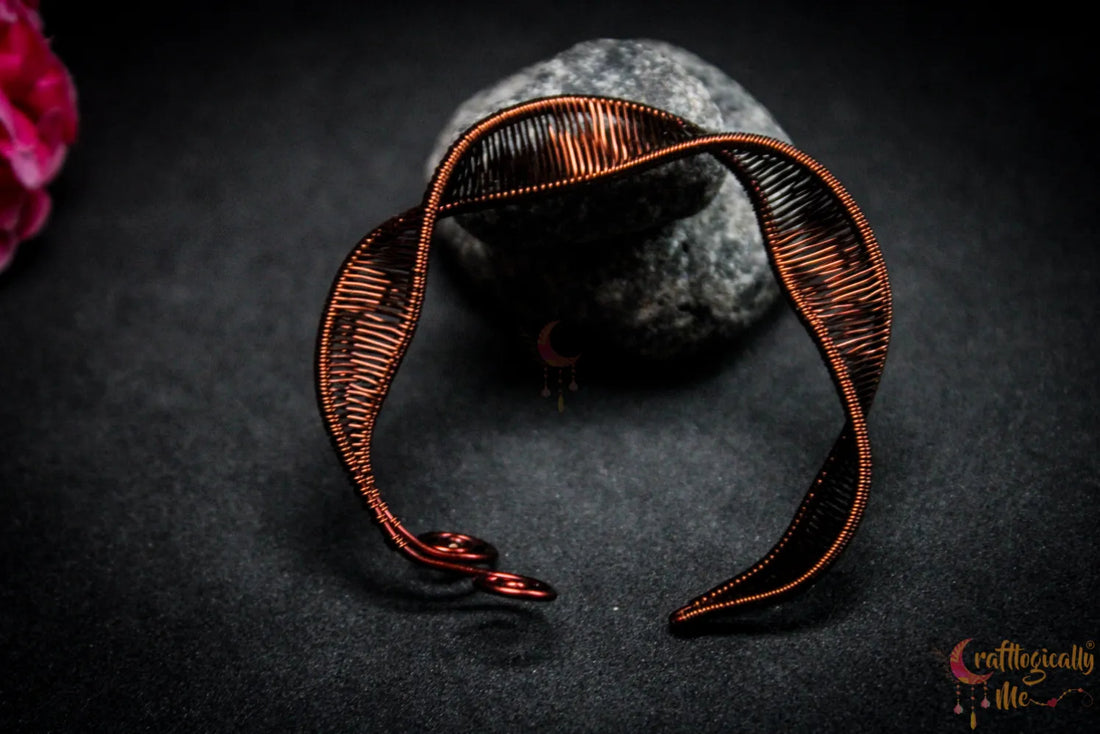 Wire Loom Helix Twisted Bracelet Cuff – Handmade Wire Jewelry