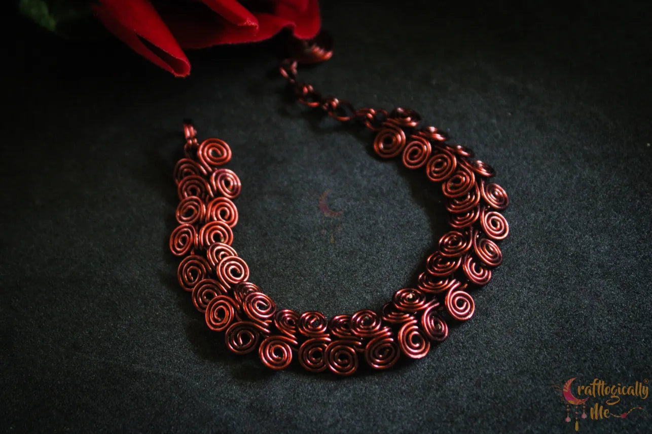 Egyptian Coil Bracelet – Handmade Spiral Wire Jewelry