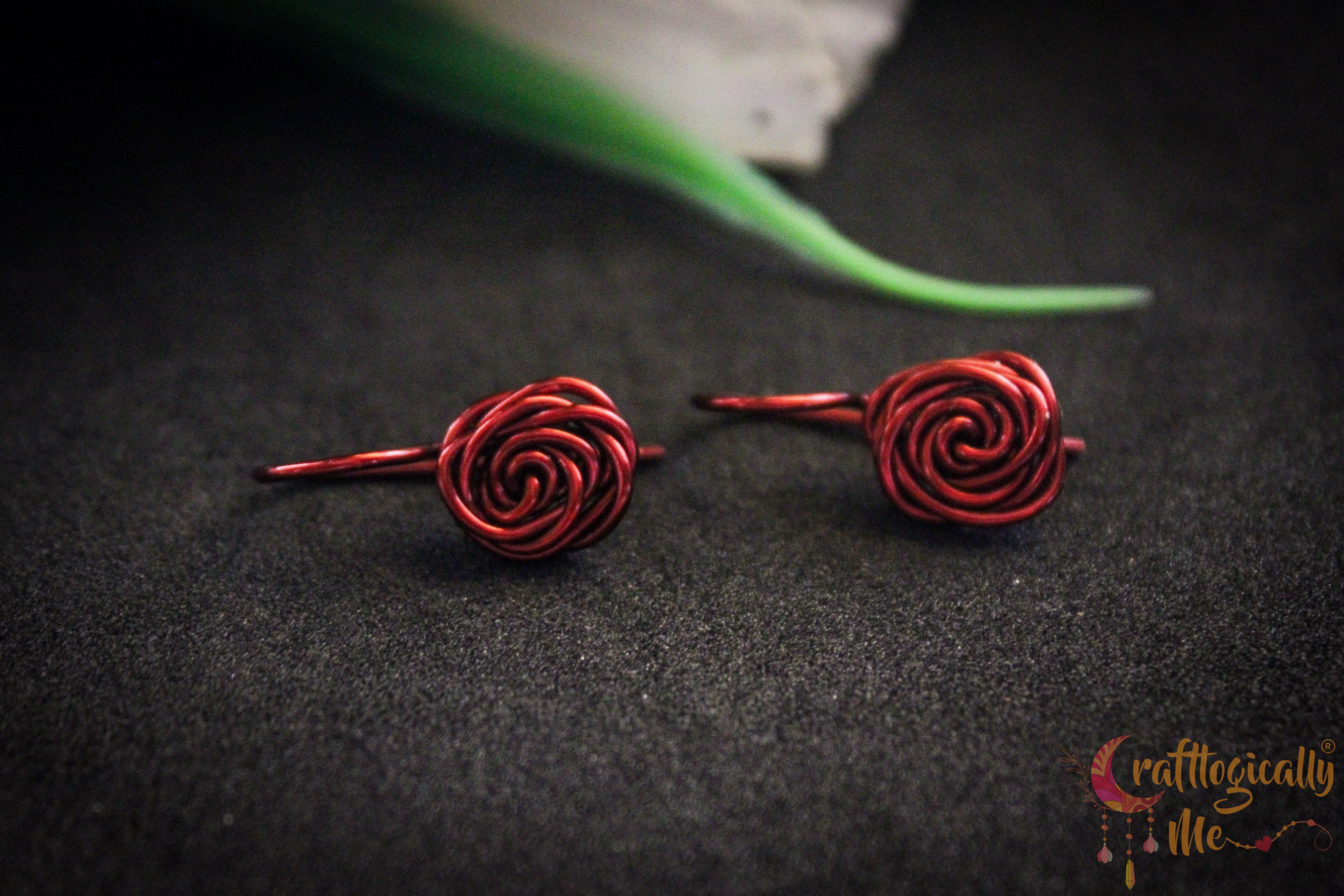 Classic Rose Combo – Handmade Anti-Tarnish Copper Earrings Set