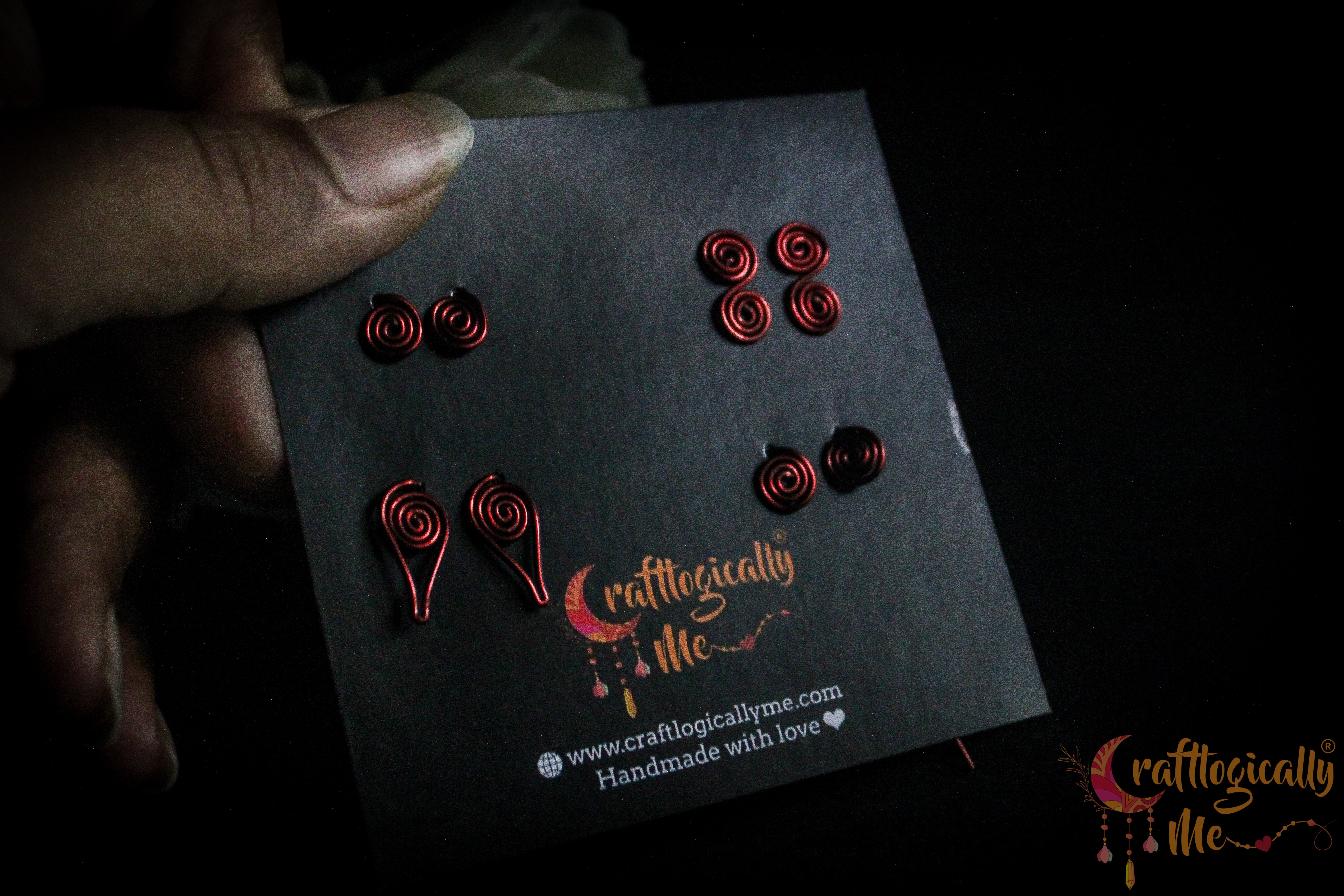 Swirl It Up Combo – Handmade Anti-Tarnish Copper Earrings Set