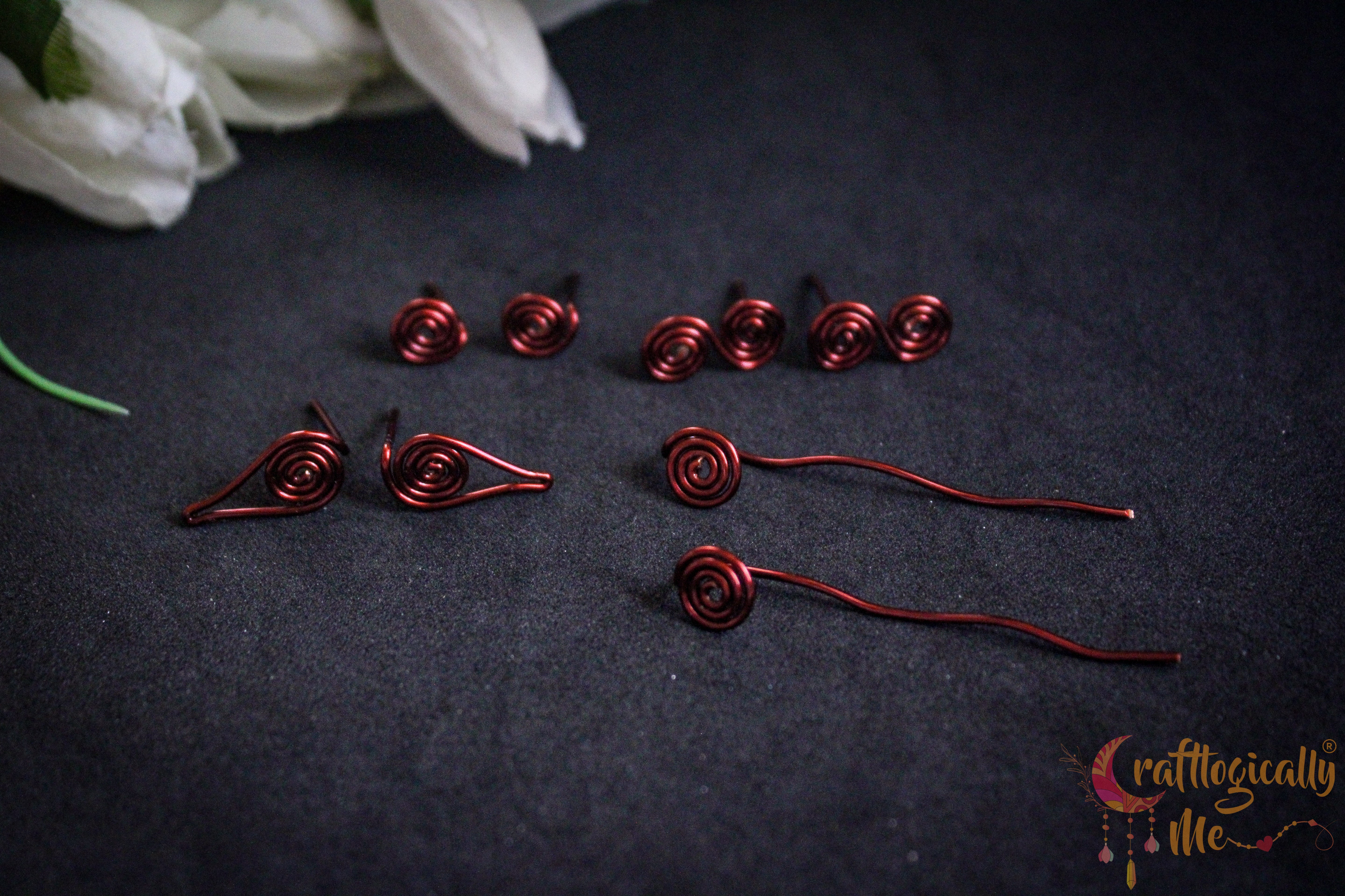 Swirl It Up Combo – Handmade Anti-Tarnish Copper Earrings Set