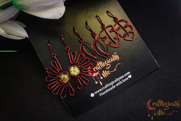 Tropical Combo – Handmade Anti-Tarnish Copper Nature-Inspired Earrings