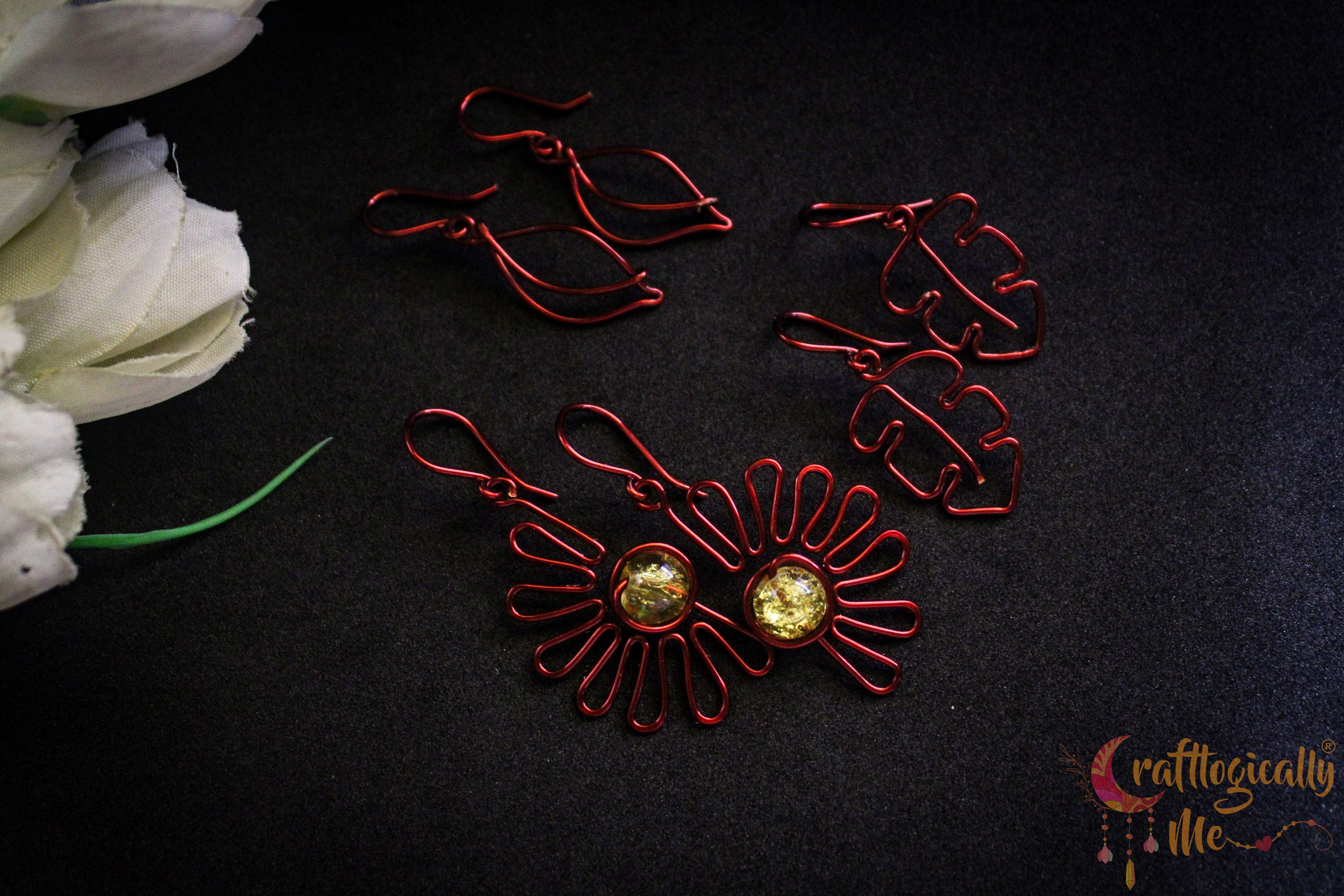 Tropical Combo – Handmade Anti-Tarnish Copper Nature-Inspired Earrings