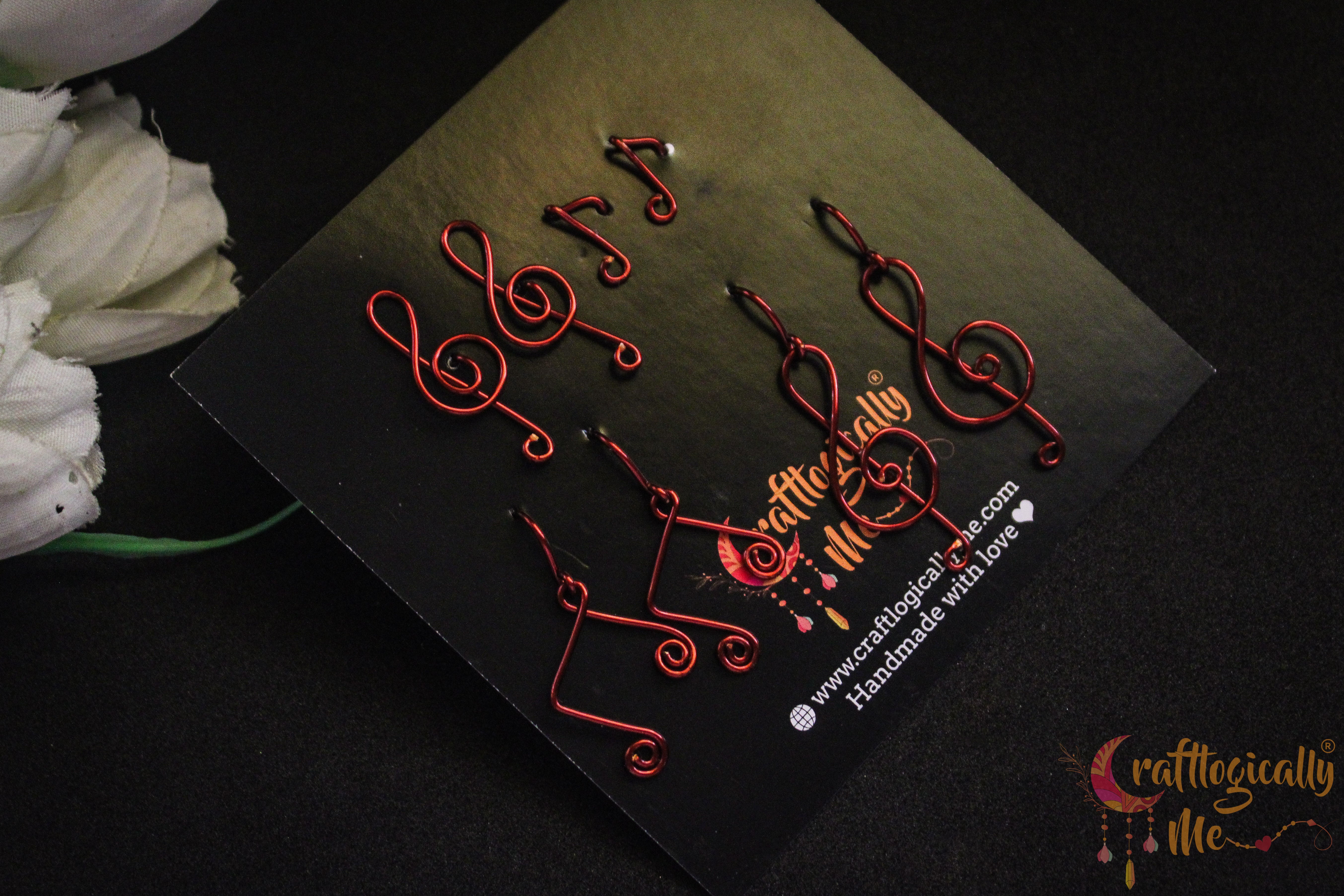 Musical Combo – Handmade Anti-Tarnish Copper Music-Inspired Earrings