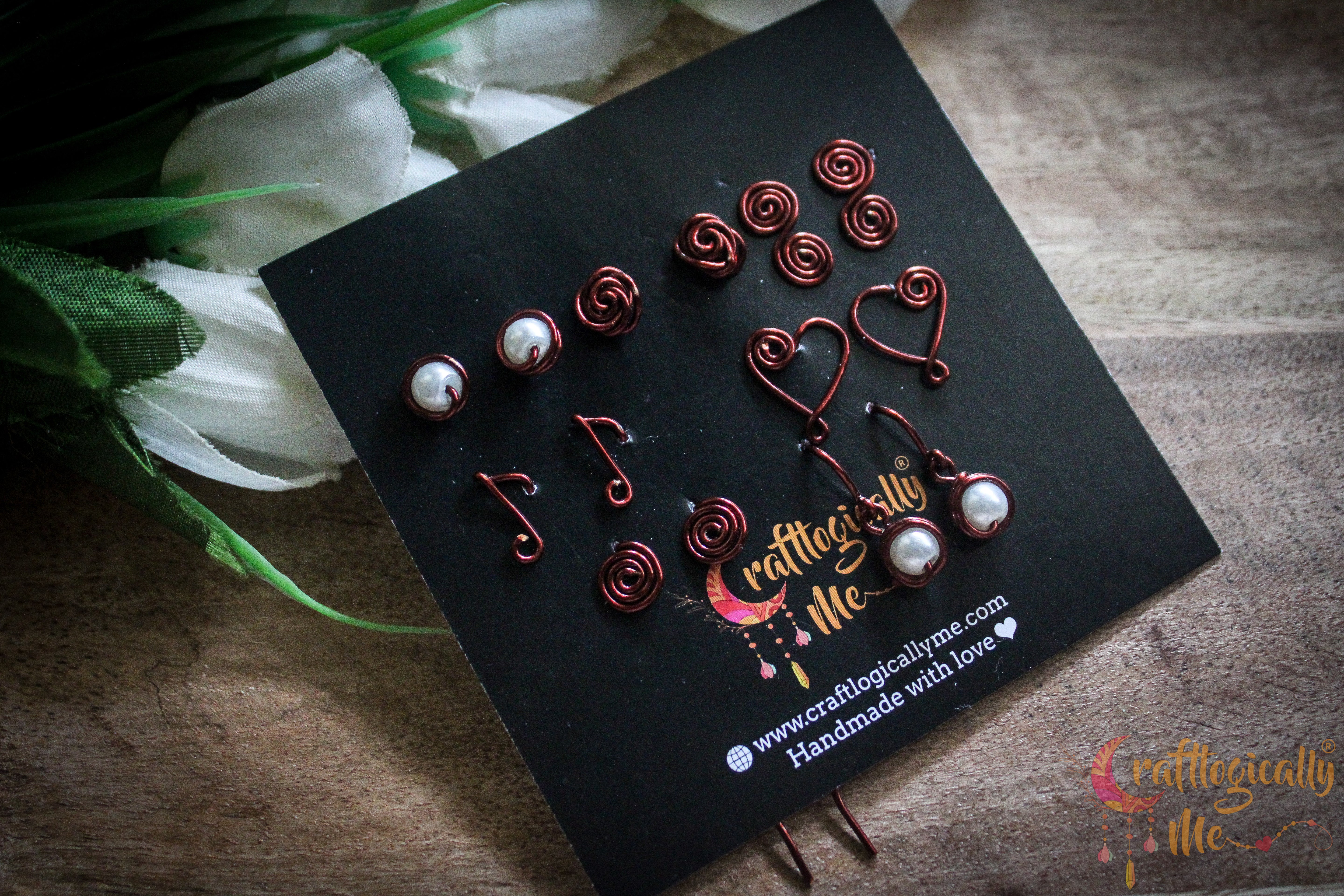 7 Day Weekly Earrings Combo – Handmade Anti-Tarnish Copper Jewelry