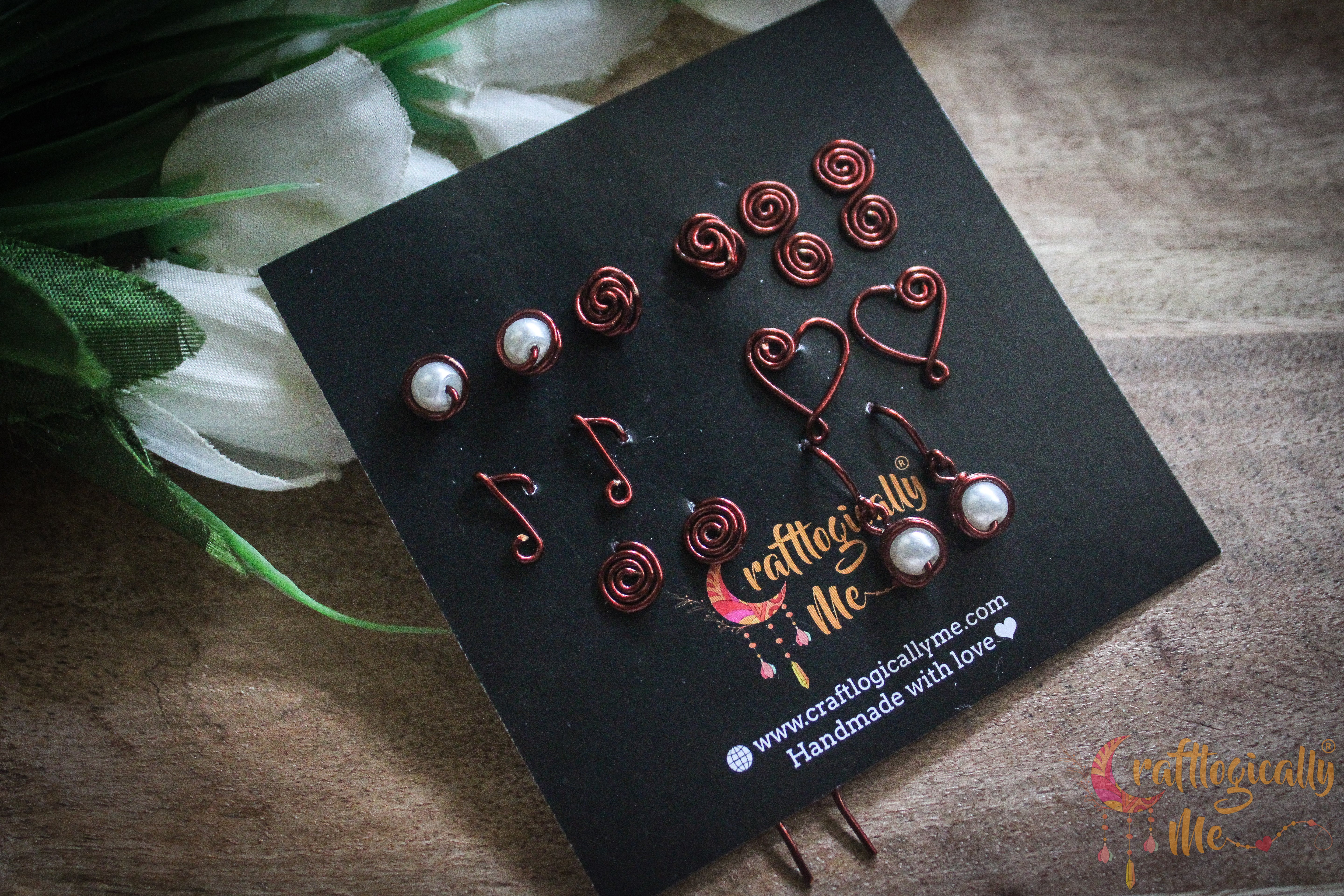 7 Day Weekly Earrings Combo – Handmade Anti-Tarnish Copper Jewelry