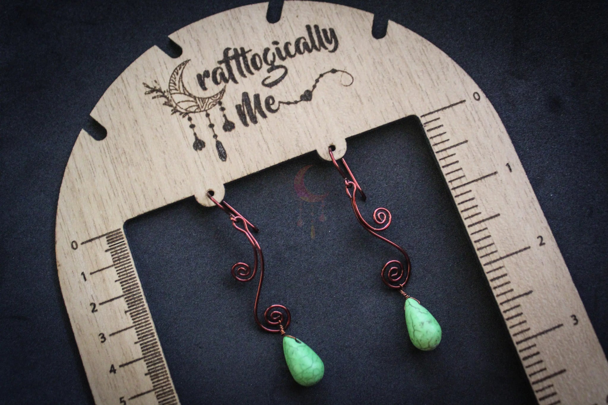 Long Swirl Drop Earrings – Handmade Wire Wrapped Statement Jewelry