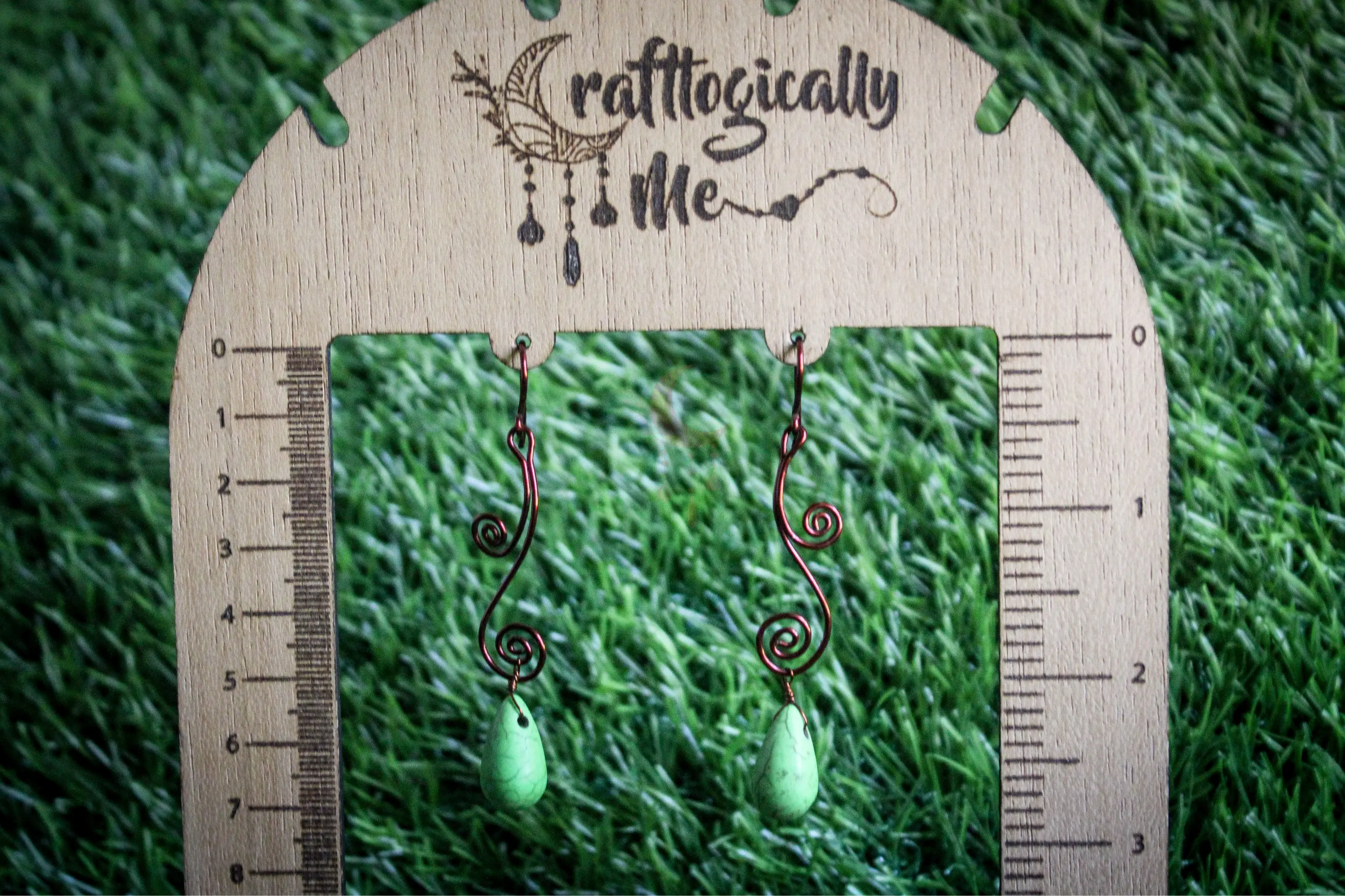 Long Swirl Drop Earrings – Handmade Wire Wrapped Statement Jewelry