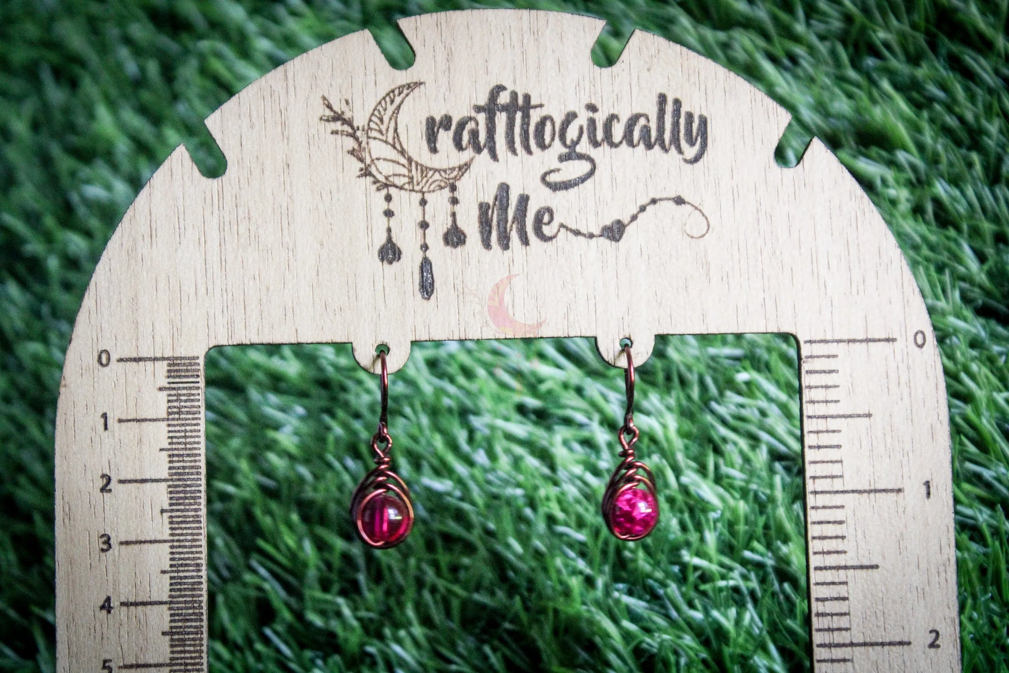 Crackle Bead Herringbone Earrings – Handmade Wire Wrapped Dangle Jewelry