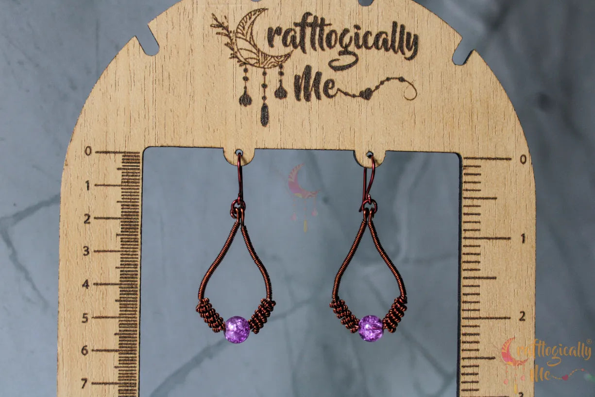 Coiled Drop Earrings – Handmade Wire Wrapped Dangle Jewelry