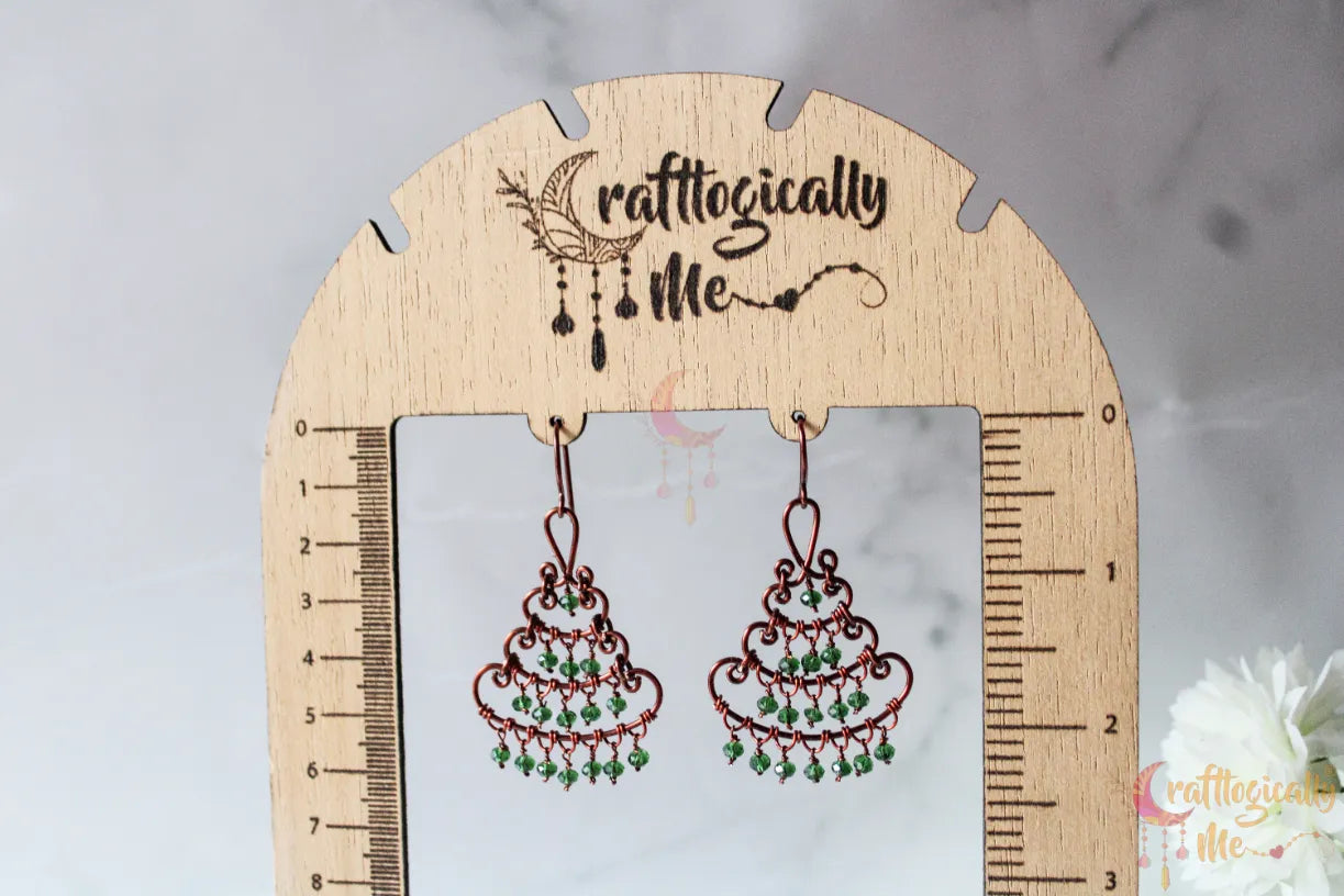 Tiered Drop Earrings – Handmade Wire Wrapped Layered Dangle Jewelry