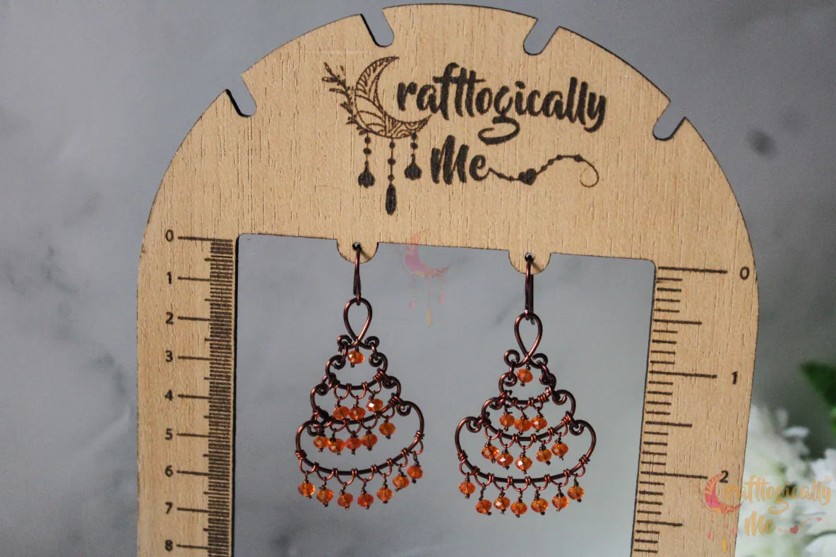 Tiered Drop Earrings – Handmade Wire Wrapped Layered Dangle Jewelry