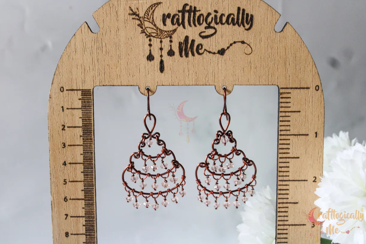 Tiered Drop Earrings – Handmade Wire Wrapped Layered Dangle Jewelry