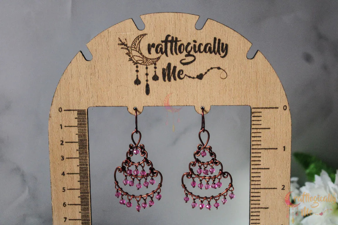 Tiered Drop Earrings – Handmade Wire Wrapped Layered Dangle Jewelry