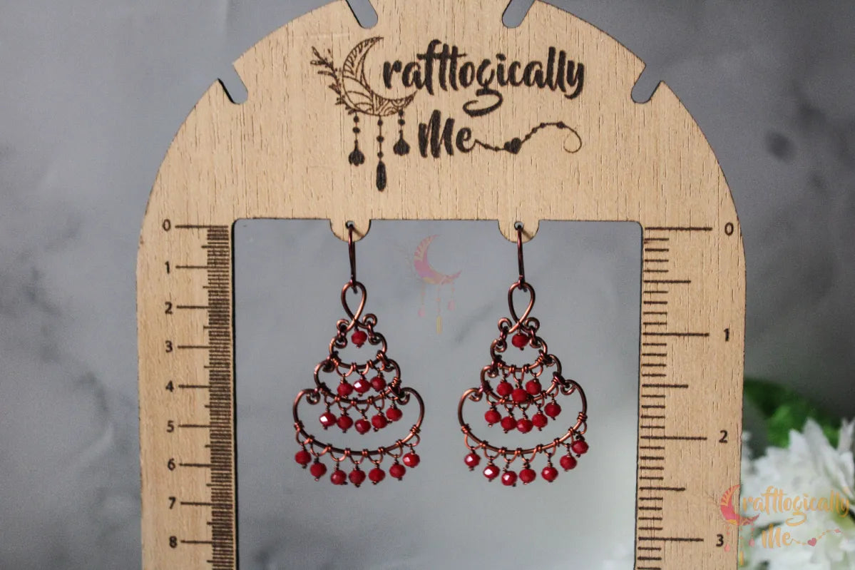 Tiered Drop Earrings – Handmade Wire Wrapped Layered Dangle Jewelry