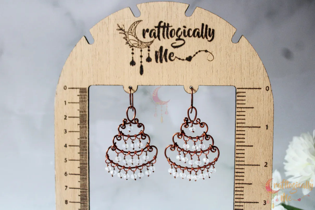 Tiered Drop Earrings – Handmade Wire Wrapped Layered Dangle Jewelry