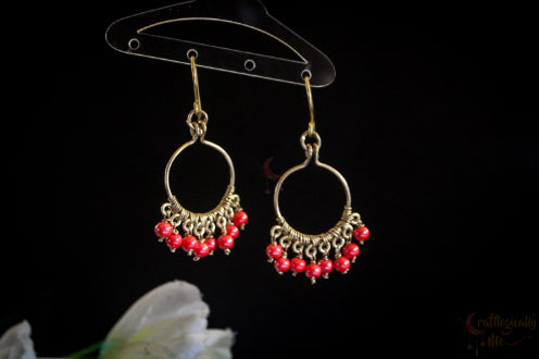 Loop and Drop Earrings – Handmade Wire Wrapped Dangle Jewelry